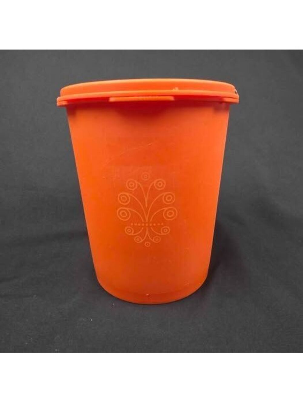 Vintage Tupperware Harvest Orange Servalier Canister 809-3 with Lid